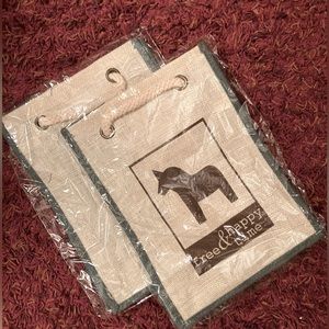 New In Packaging - Free & Happy Time Burlap Bags (Set of 2)